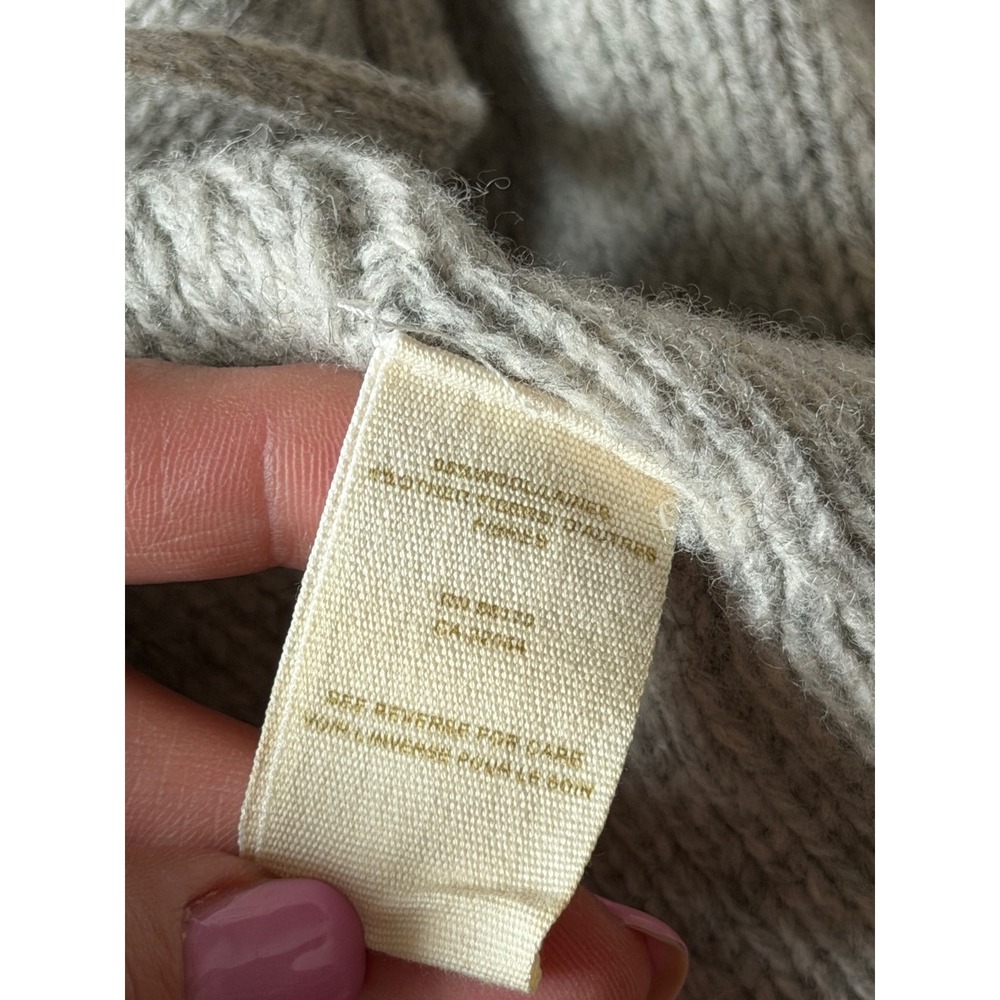 Free People Cardigan Sweater Boho Striped Wool Blend Grey Medium - Picture 8 of 9